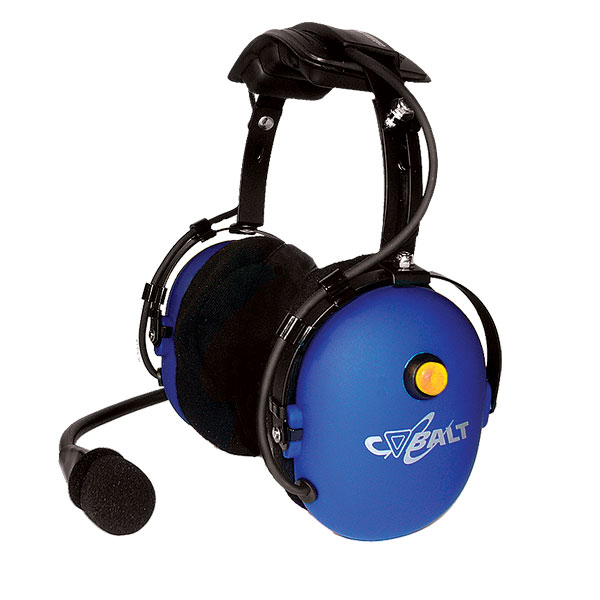 CH-10 Over-the-head dual muff headset with yellow mic on/off button, 24 dB NRR